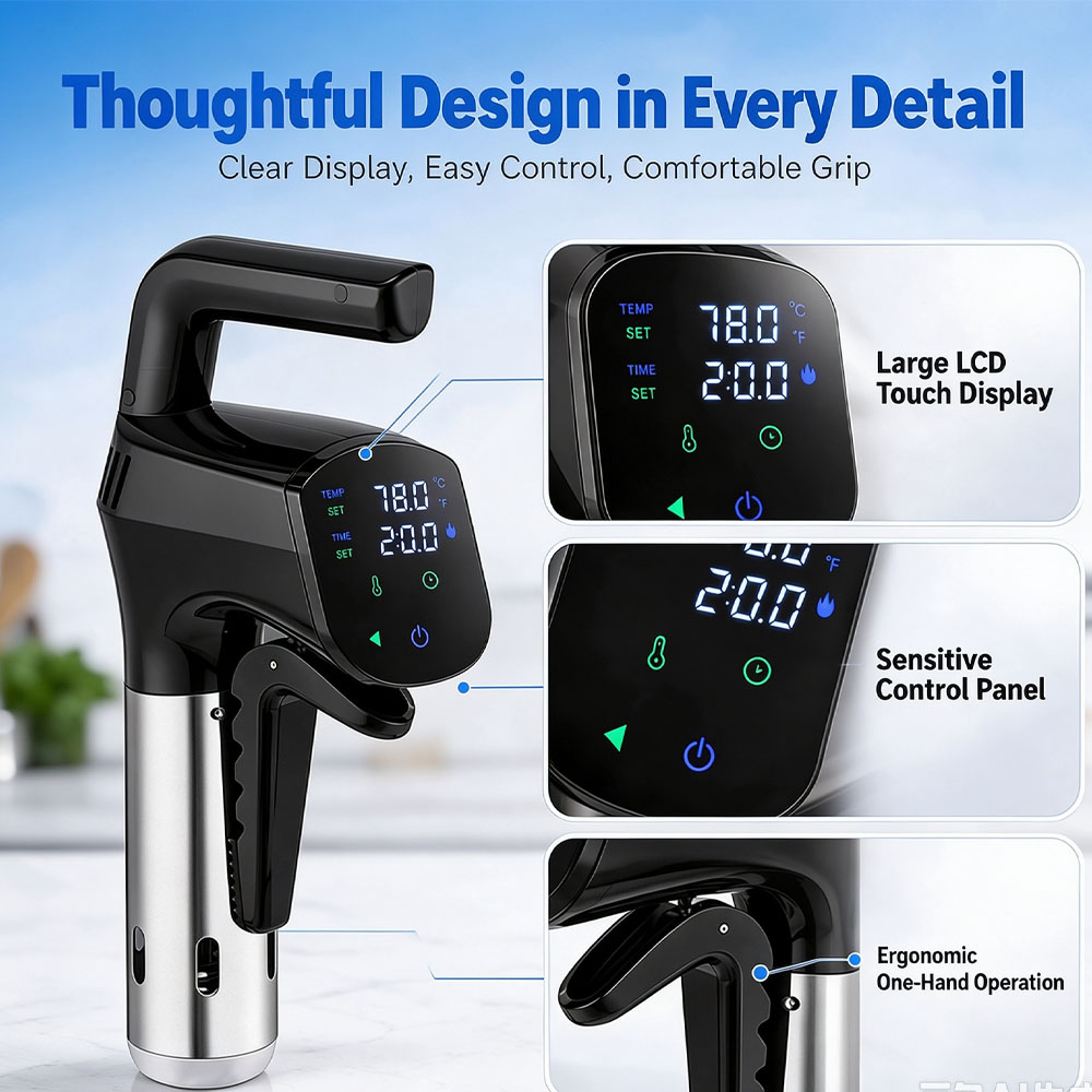 Digital Sous Vide Precision Cooker - Cuocitore Sous Vide WiFi 1800W con